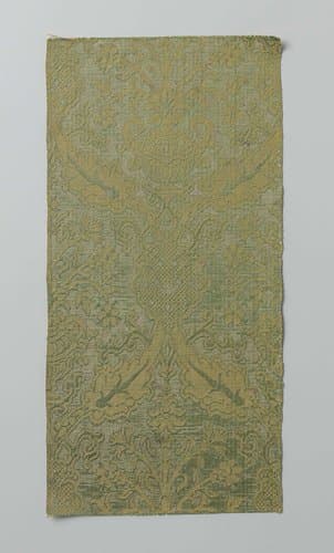 Fragment veelkleurig zijde brocatel by anonymous