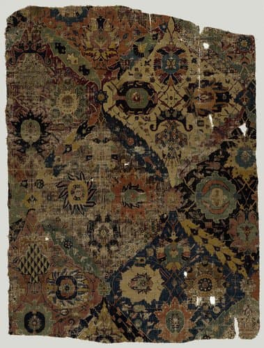 Fragment van een oosters tapijt by anonymous