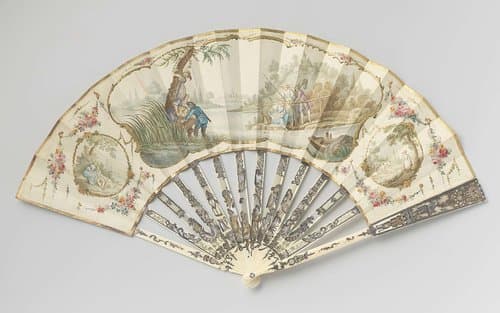 Vouwwaaier met een blad van papier by anonymous