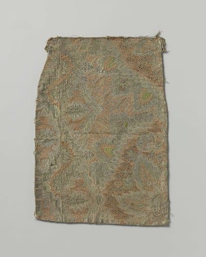 Fragment veelkleurig brocatel by anonymous