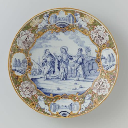 Schotel met de roeping van Petrus en Andreas by anonymous