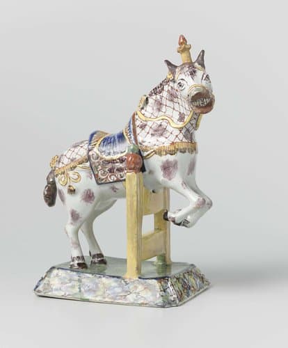 Pair of jumping horses by anonymous
