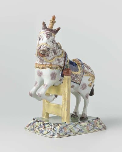 Pair of jumping horses by anonymous