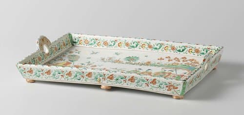 Tray with Chinese Figures on a Terrace by anonymous