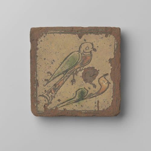 Tegel met duif by anonymous