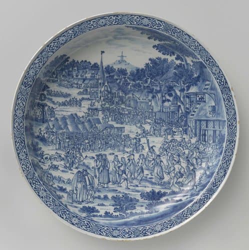 Schotel, beschilderd met een dorpskermis by anonymous