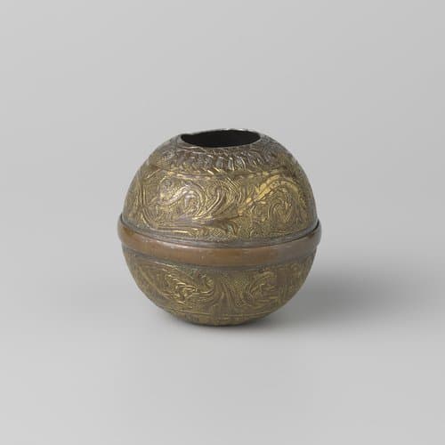 Pomellum met acanthusblad en tekstband by anonymous