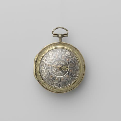 Zakhorloge met gedreven voorstelling van Minerva by T. Miller
