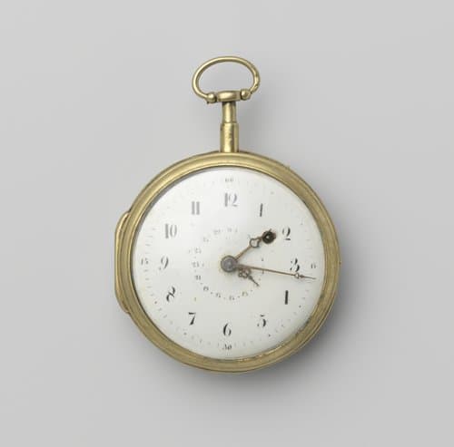 Horloge van verguld koper by Bourguin le jeune