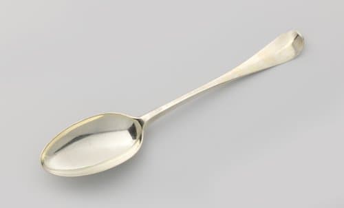 Lepel met ovale bak en gebogen steel met afgerond uiteinde by Fredrik Rudolf Precht
