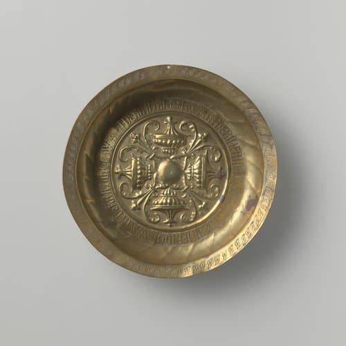 Bekken met renaissancevaas en vegetatief ornament by anonymous