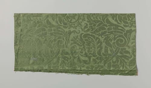 Fragment groen zijdedamast by anonymous