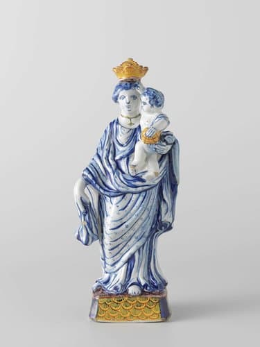Maria met Christuskind van faience by anonymous
