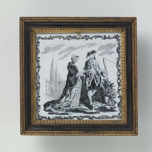 Tegel in lijst by Sadler and Green; anonymous