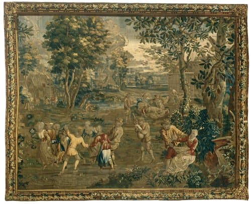 Dansende boeren en schapenscheerders by anonymous