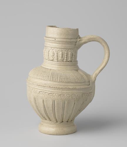Jug with portraits and fluting by anonymous