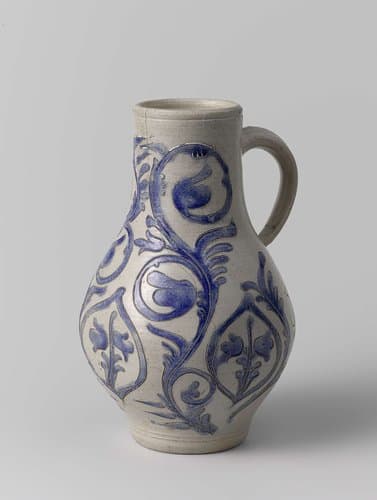 Jug with floral scrolls by anonymous