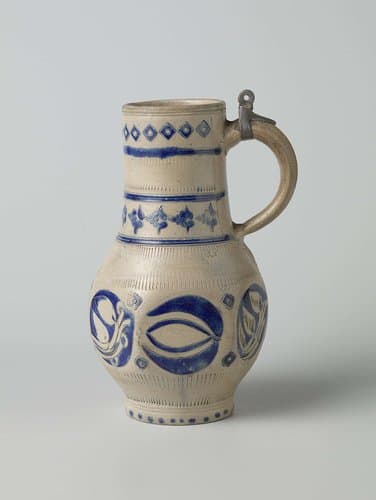 Jug with floral ornamentation in medallions by anonymous