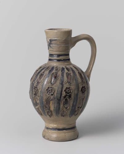 Jug with floral ornaments by anonymous
