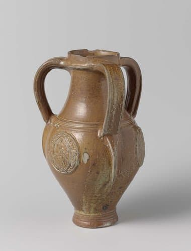 Jug with three handles and Lady Justice by Jan Baldems Mennicken