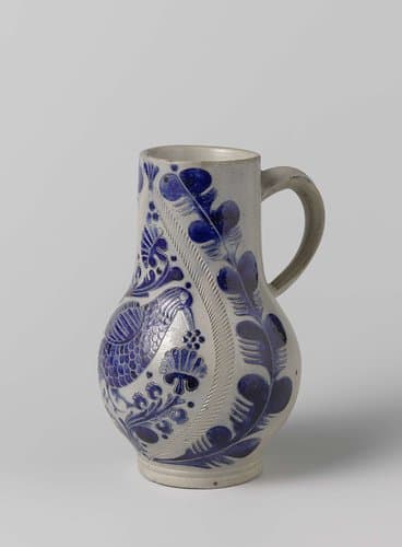 Jug with a bird and flowering plants by anonymous