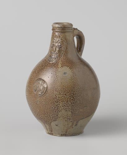 Jug (Bartmann jug) with birds in a medallion by anonymous