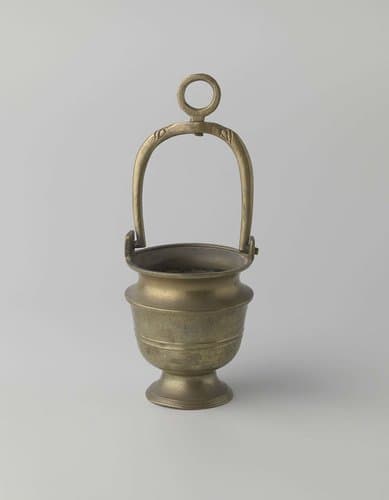 Wijwateremmer, rond by anonymous