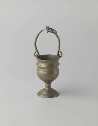 Wijwateremmer, rond by anonymous