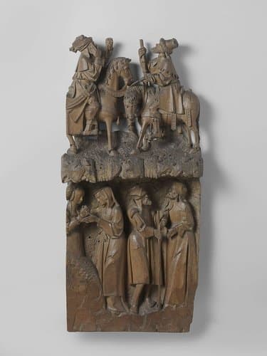 Landscape with Two Horsemen and Four Standing Figures by anonymous
