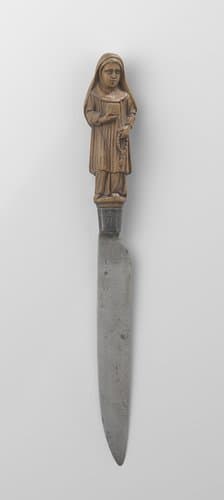Knife with a Handle Representing a Nun with a Book and a Rosary by anonymous