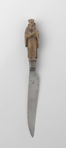 Knife with a Handle Representing a Monk with a Beard by anonymous