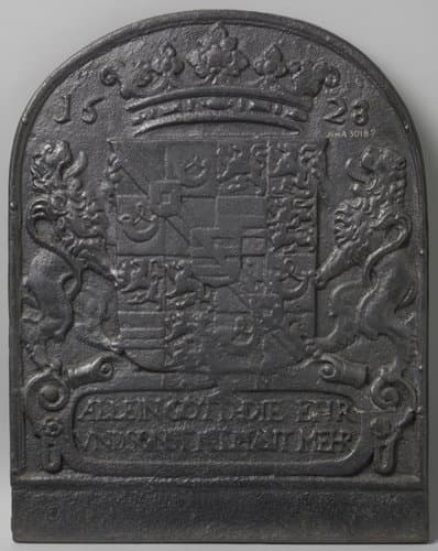 Haardplaat met het wapen van de prins van Oranje by anonymous