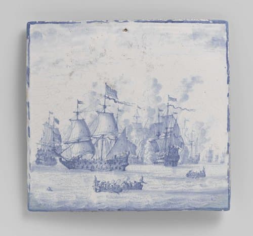 Plaat met zeegezicht by anonymous