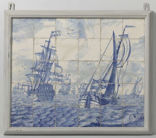 Tegeltableau met zeegezicht by anonymous