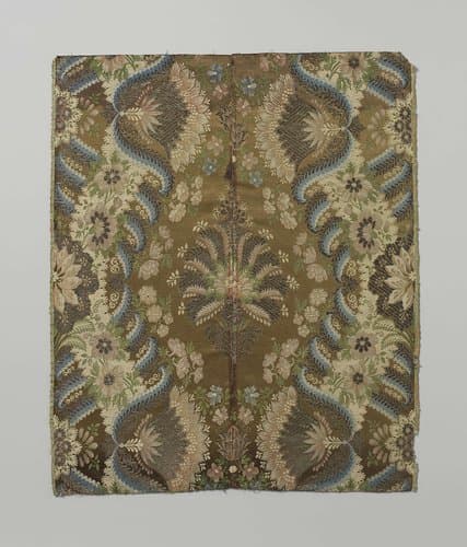 Fragment zijden lampas in donkerbruin by anonymous