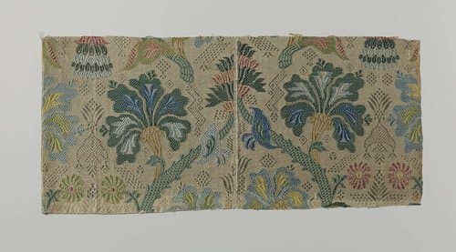 Fragment veelkleurige gebrocheerde zijde by anonymous