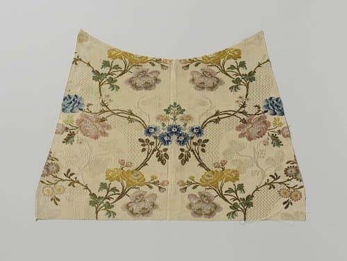 Fragment veelkleurige gebrocheerde zijde by Unknown Artist