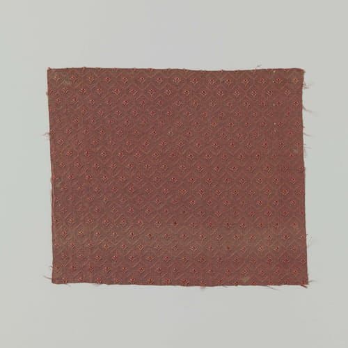 Fragment rood zijden droguet by Unknown Artist