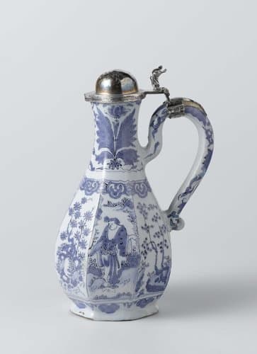 Ewer with silver lid by anonymous