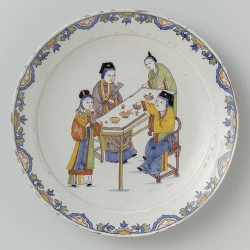 Bord van faience by anonymous