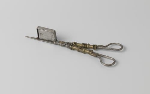 Een ijzeren met koper gemonteerde snuiter by Unknown Artist