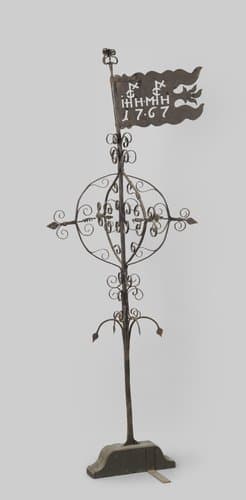 Windwijzer met vaan (gemerkt en gedateerd 1767) by Unknown Artist