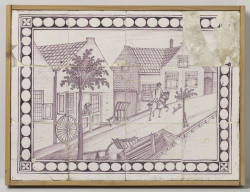 Tegeltableau van twaalf tegels by anonymous