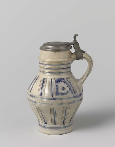Jug with insiced borders and flower roundels by anonymous