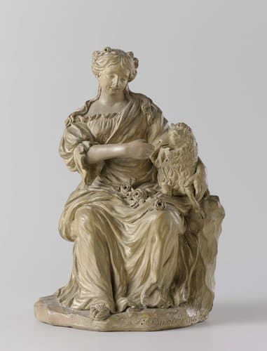 Young Woman with a Lamb by Jan Smeltzing (I)