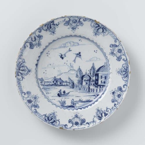 Bord van faience by anonymous