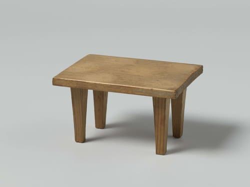 Tafel, met rechthoekig blad op vier taps toelopende vierkante poten by anonymous