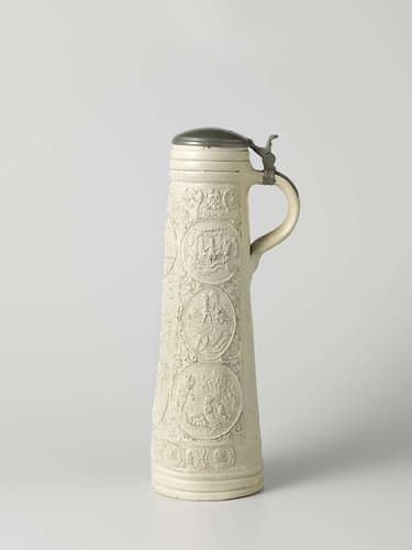 Cylindrical tankard (<Schnelle>) with eight biblical scenes by F. Track
