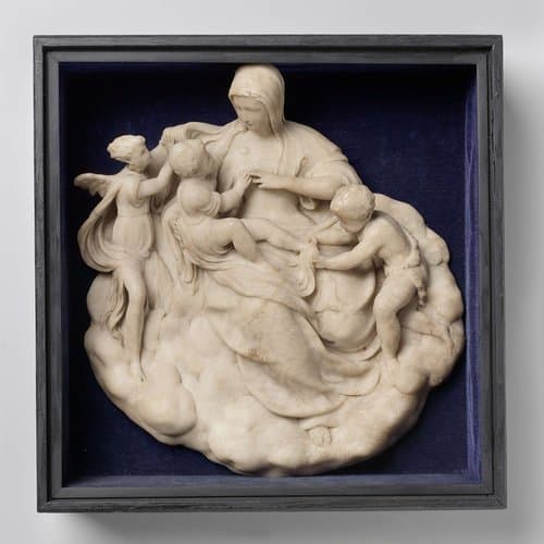 Maria met kind, Johannes de Doper en een engel by Jean Mone