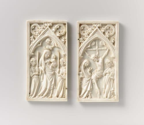 Diptych with the Virgin and Child and the Crucifixion by anonymous